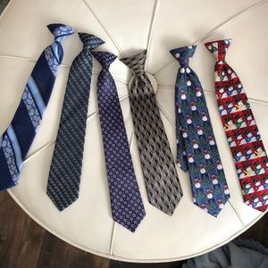 6 boys. CLip on ties